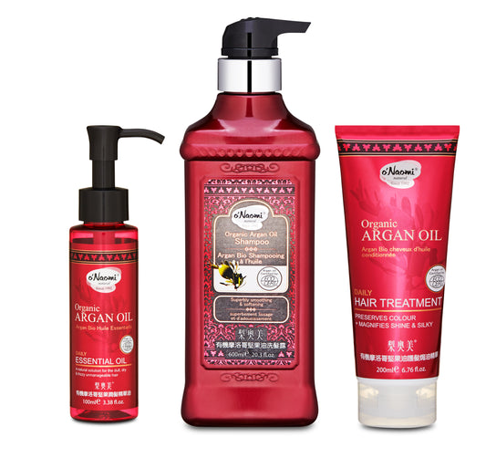 梨奧美 有機摩洛哥堅果油護髮（3件套裝）